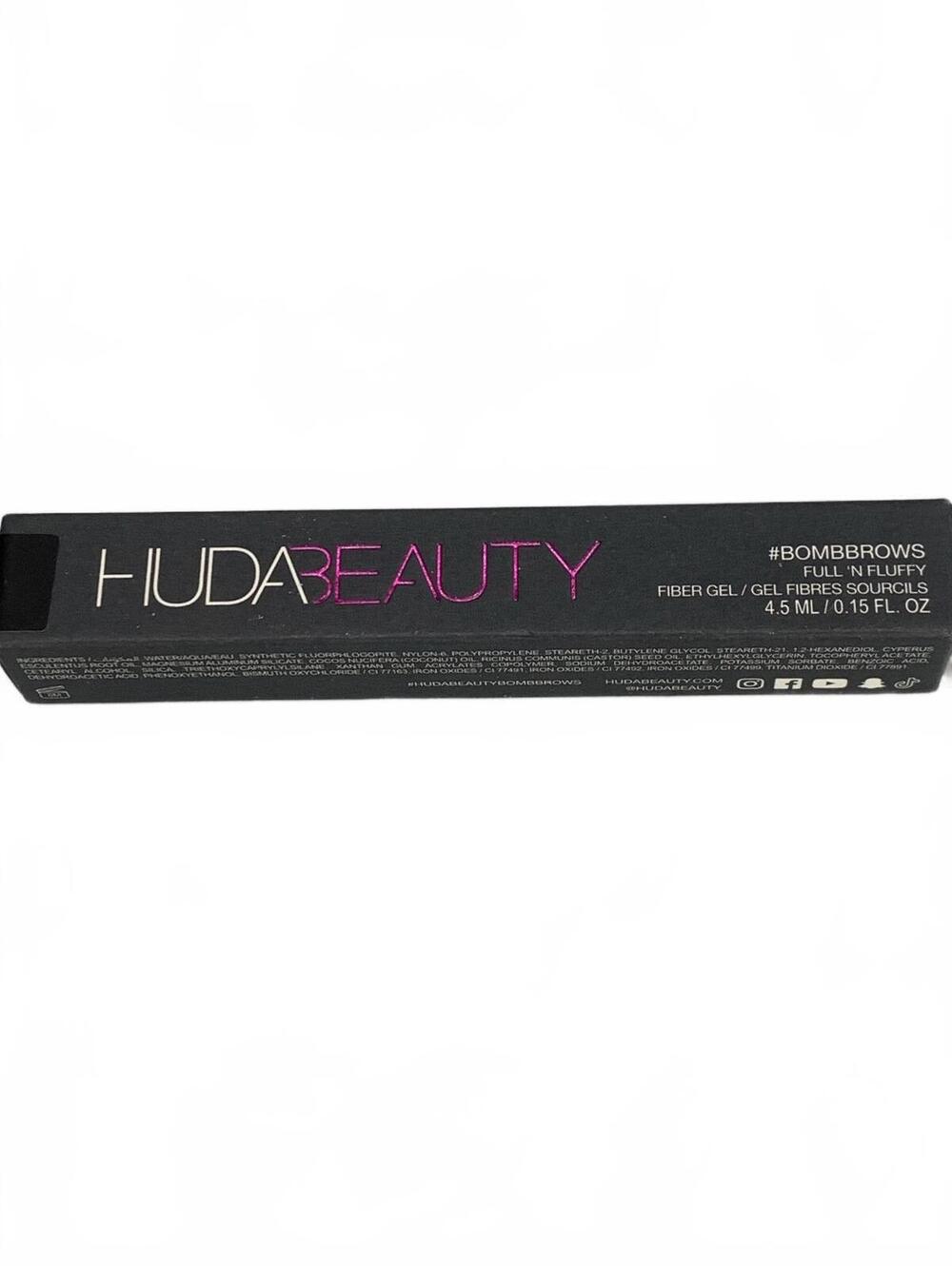 Huda Beauty Bomb Brows Bombbrows Full Fluffy Fiber Gel 8 Soft Black Tames Tints
